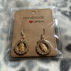 Handmade Virgen De Guadalupe Earrings